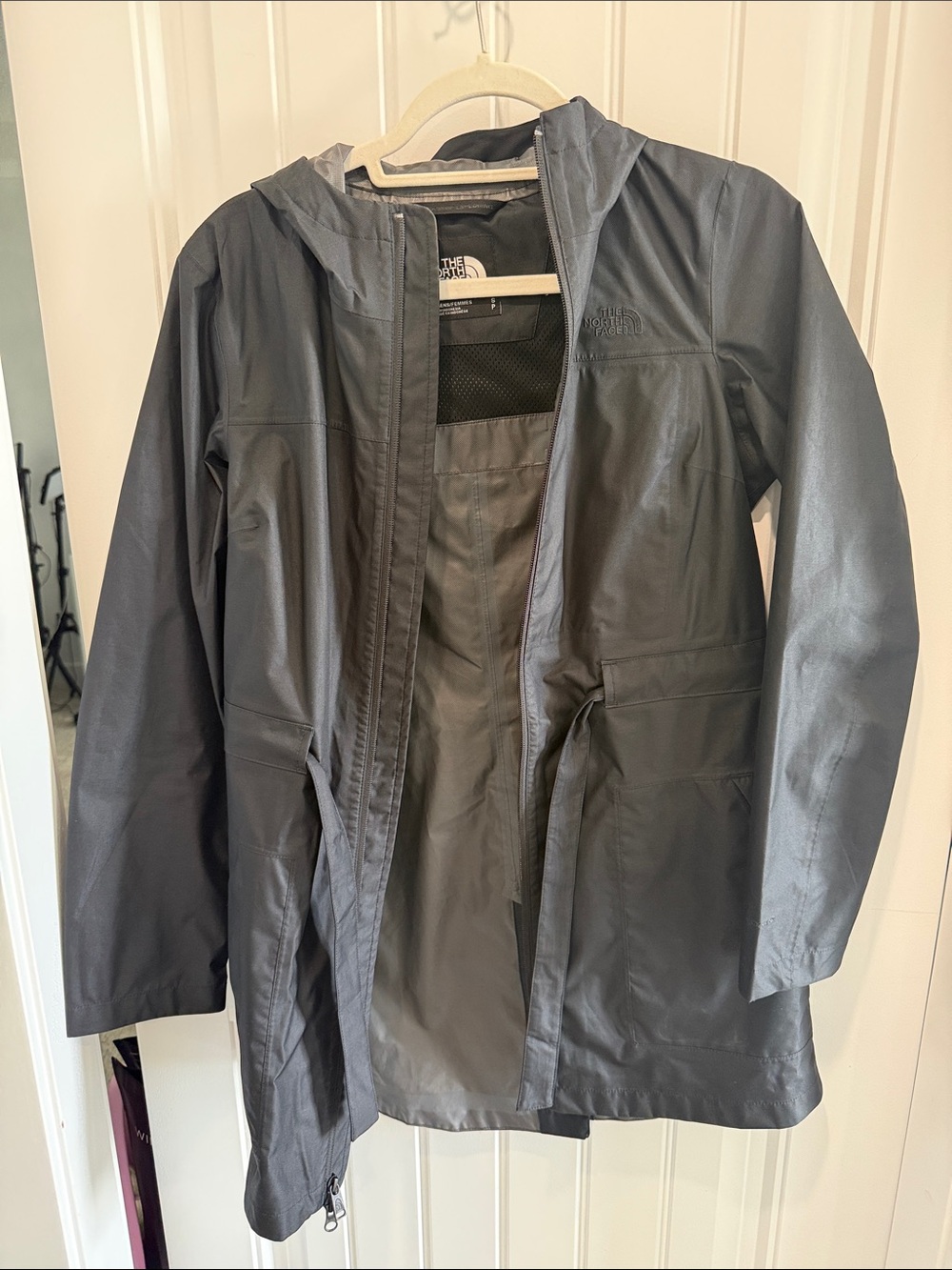 The North Face Women's Charcoal Gray Hooded Trench Coat